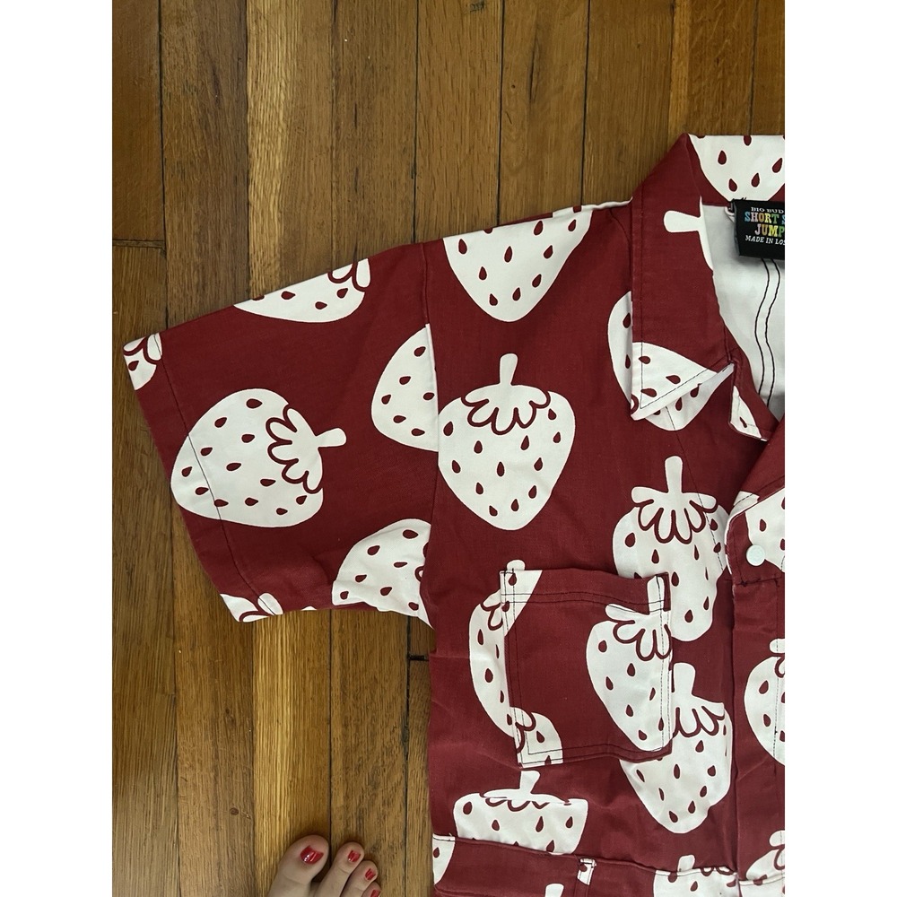 Big Bud Press Strawbaby Red Strawberry Limited Edition Short Sleeve Jumpsuit 2XL - Picture 4 of 16